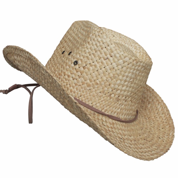 Strohhut, Kopfbedeckung, Westernhut, Hut mit Kinnband, Fox Outdoor